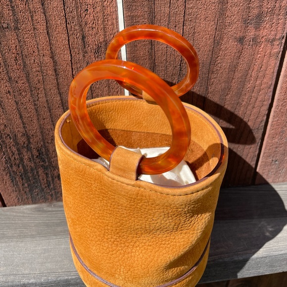 Simon Miller Bonsai Mini Nubuck Bucket Bag with tortoiseshell handle - Picture 2 of 5